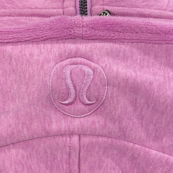 Lululemon Scuba Oversized 1/2 Zip Hoodie *Plush Sz M/L Heathered Dahlia Mauve - Picture 4 of 8